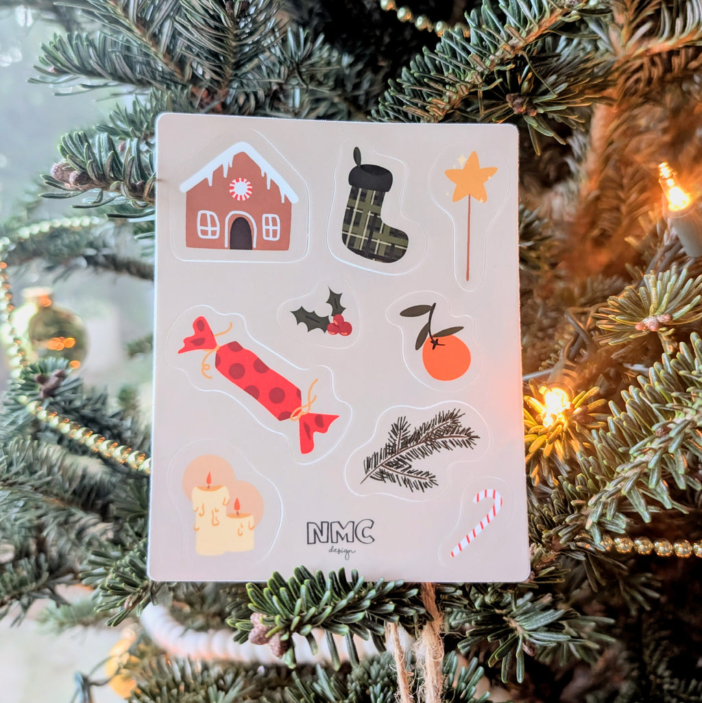 Holidays Vinyl Sticker Sheet - Christmas and Winter 2025 image 0