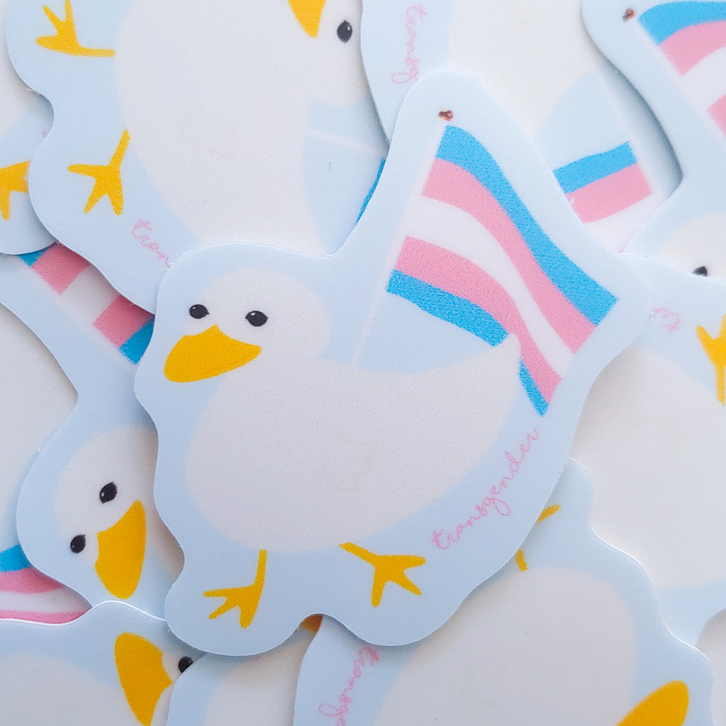 Gus the Duck Pride Flag Sticker - Weatherproof image 9