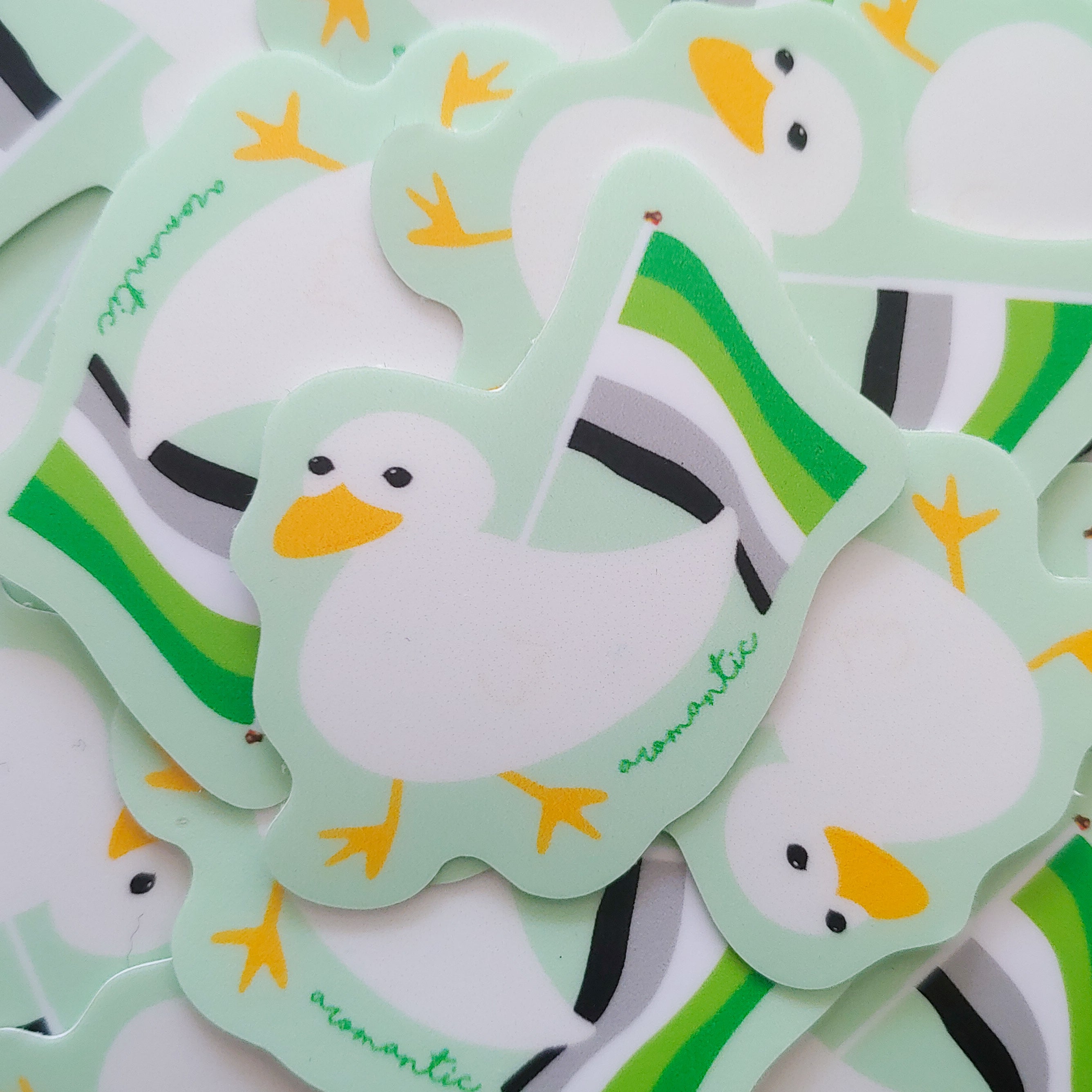 Gus the Duck Pride Flag Sticker - Weatherproof image 8