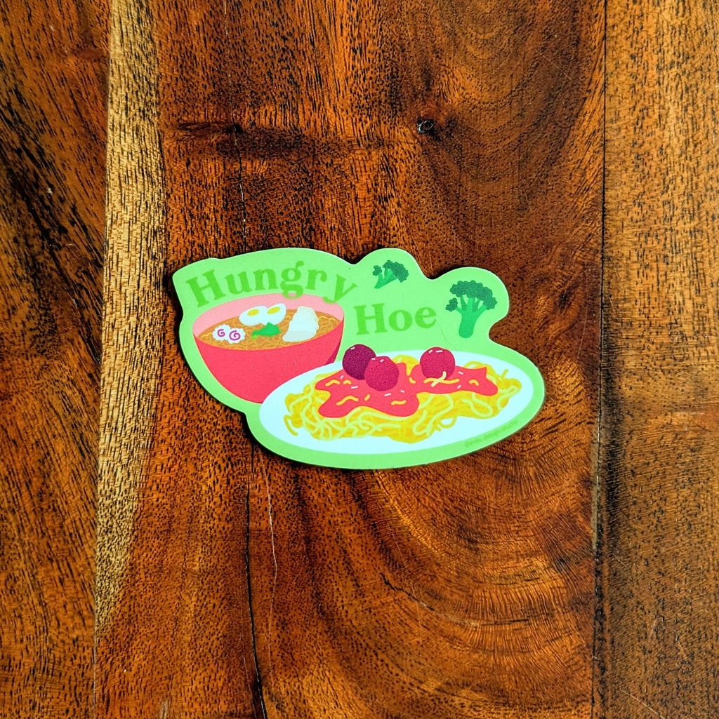 Hungry Hoes - Vinyl Food Sticker image 0