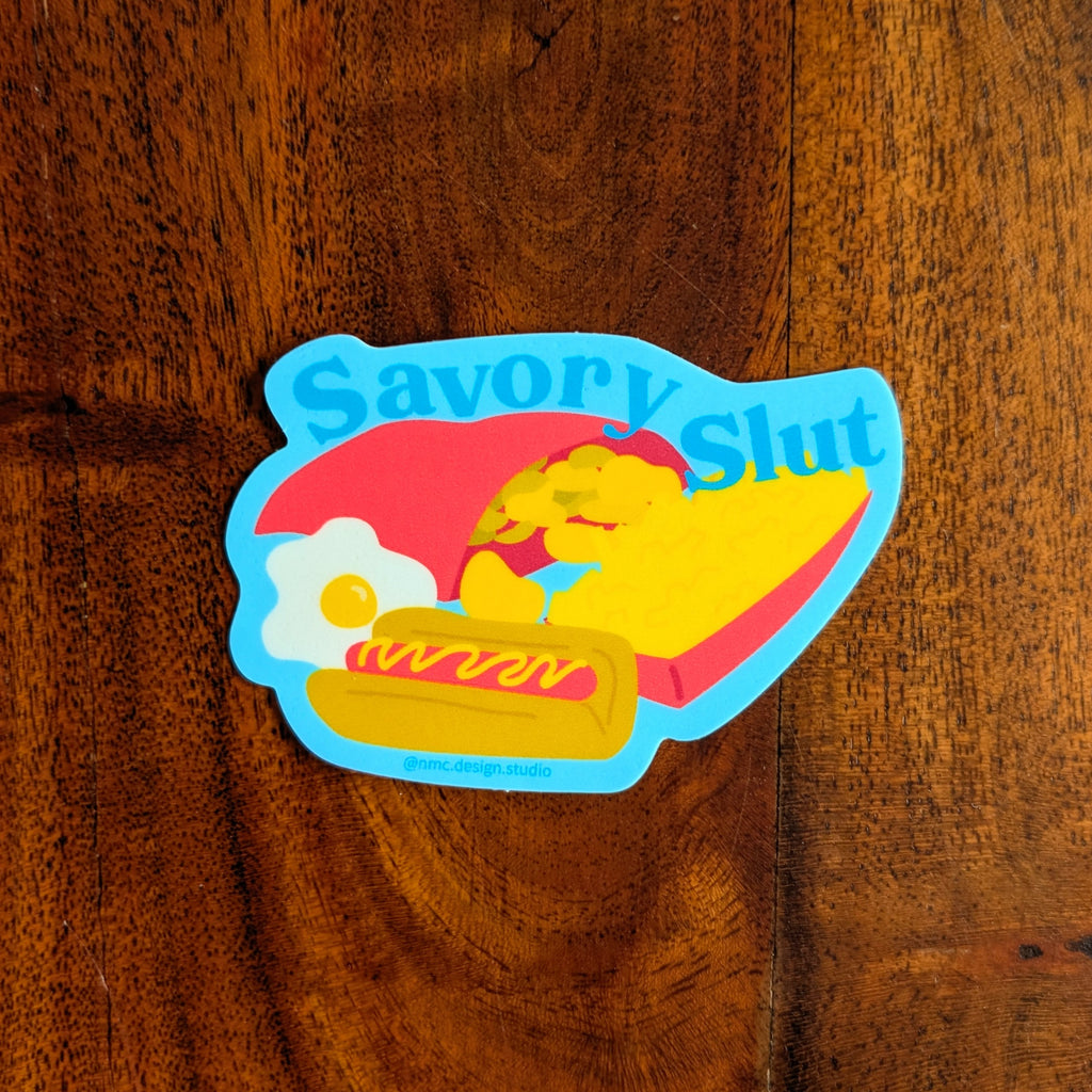 Savory Slut - Vinyl Food Sticker image 0