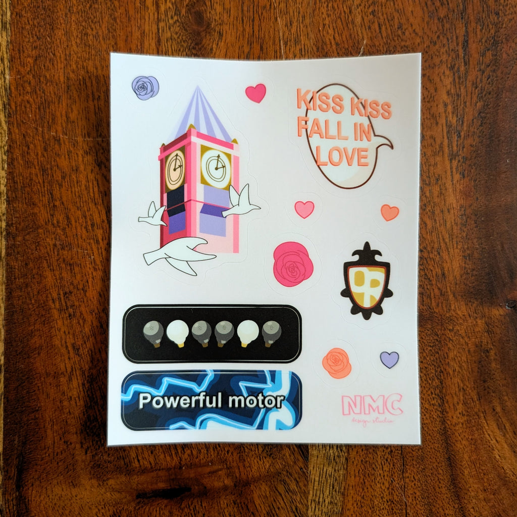 Kiss Kiss Fall in Love Anime Sticker Sheet image 0