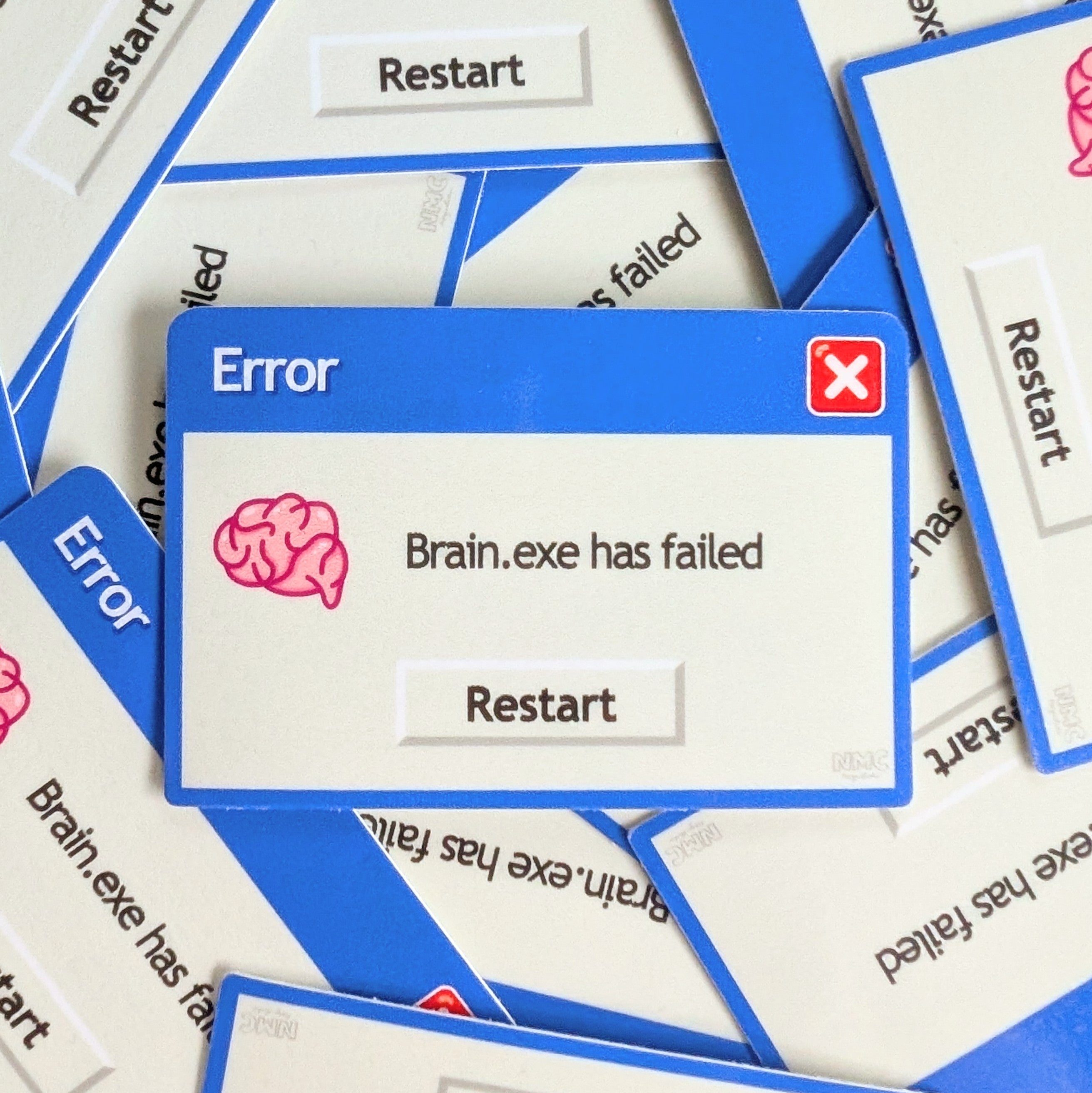 Brain.exe Vinyl Sticker - Silly Retro image 0