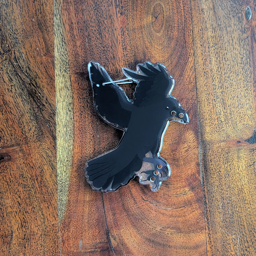 Acrylic Crow Carabiner - Trinket Holder image 2