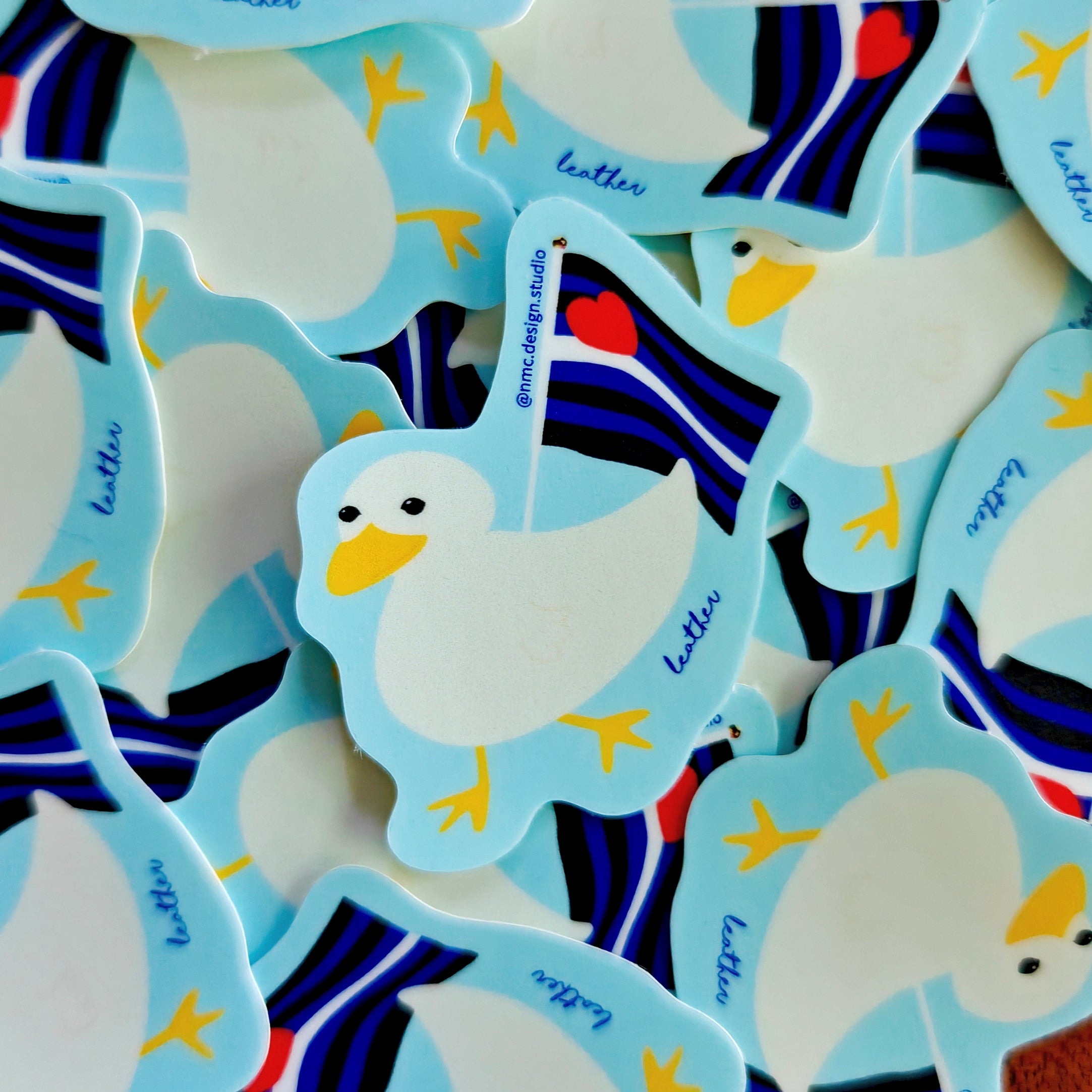 Gus the Duck Pride Flag Sticker - Weatherproof