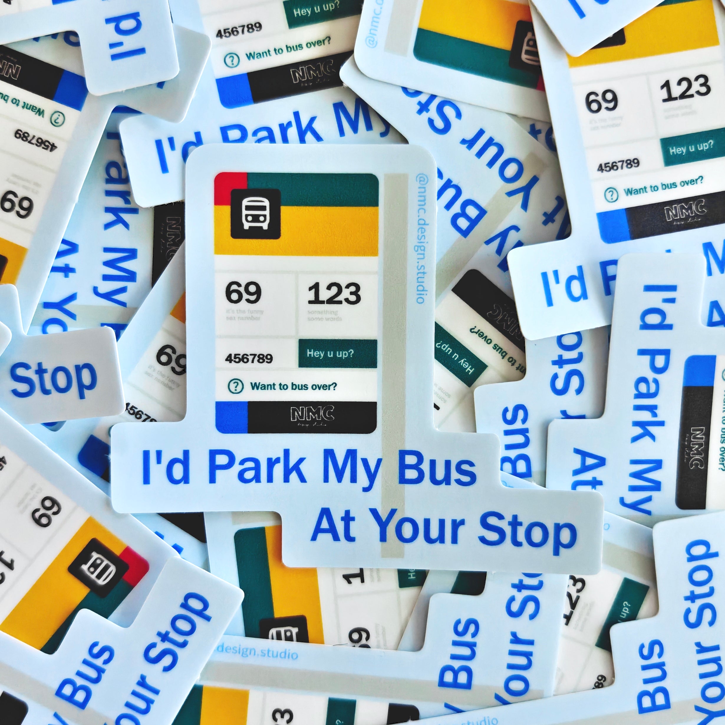 Park My Bus at Your Stop - Funny Transit Vinyl Sticker