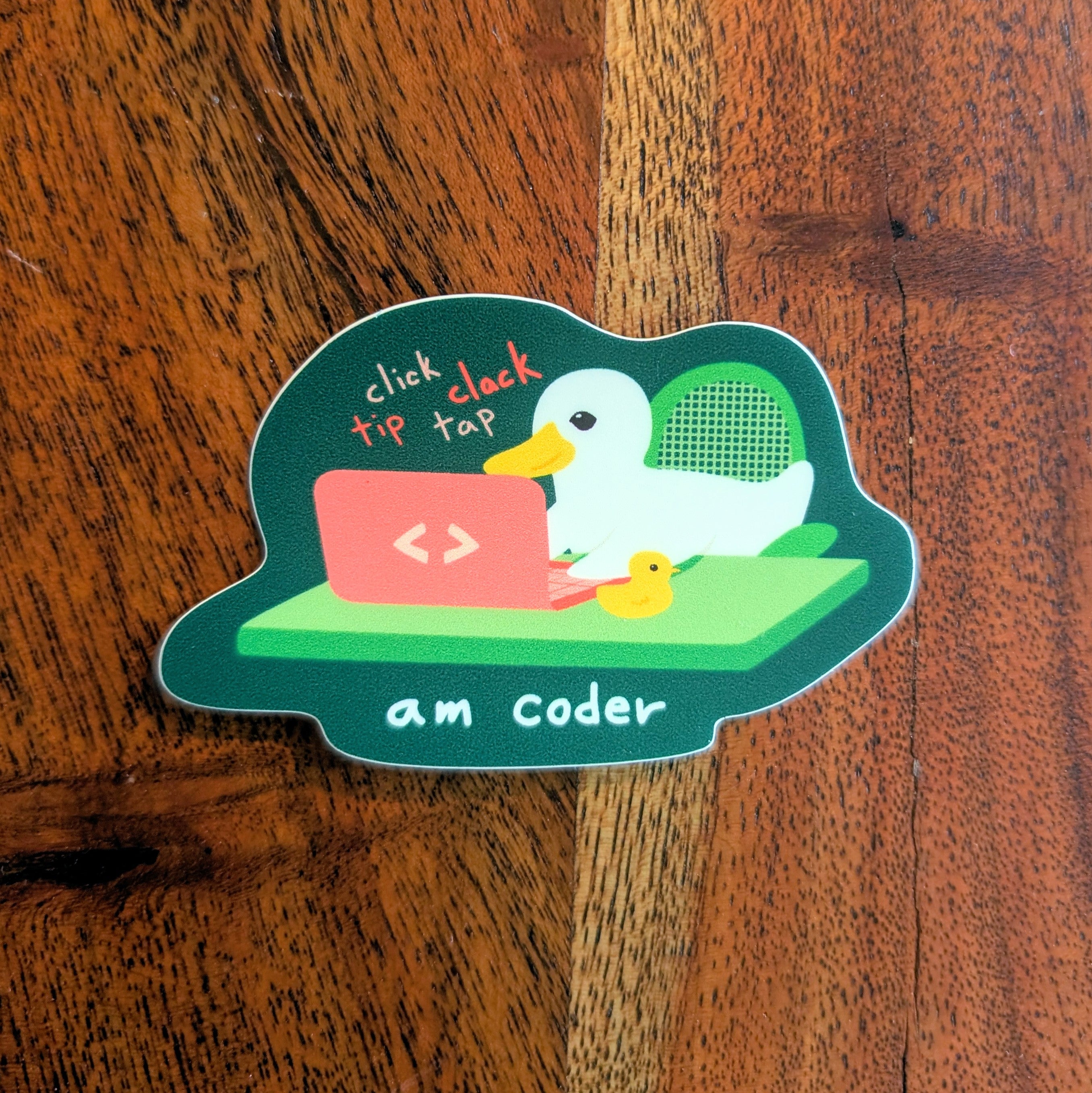 Am Coder Vinyl Sticker - Funny and Relatable image 1