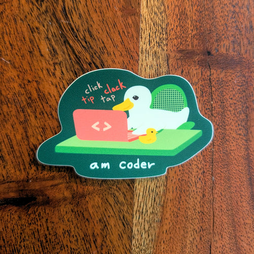 Am Coder Vinyl Sticker - Funny and Relatable image 1