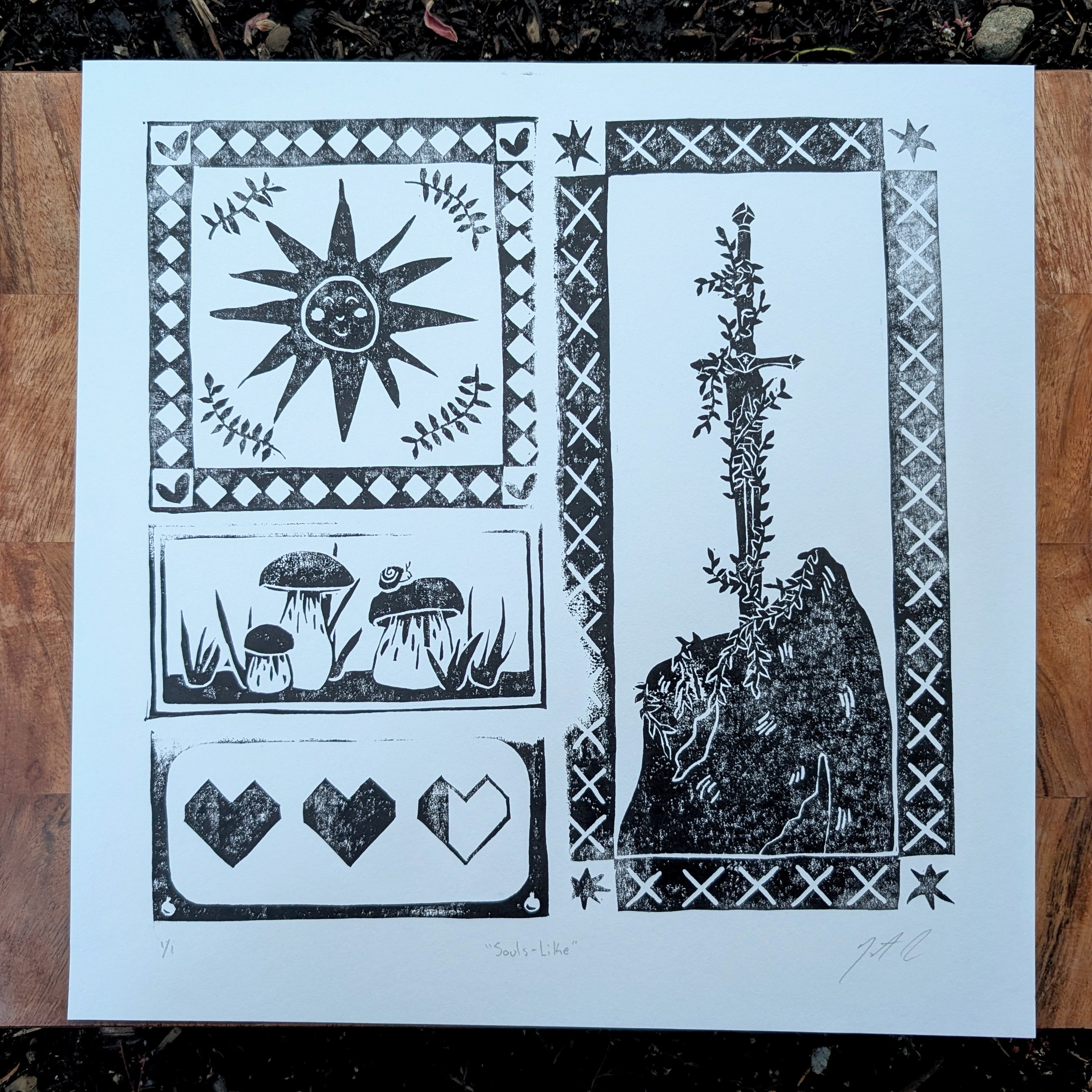 Custom Tiled Block Print image 0