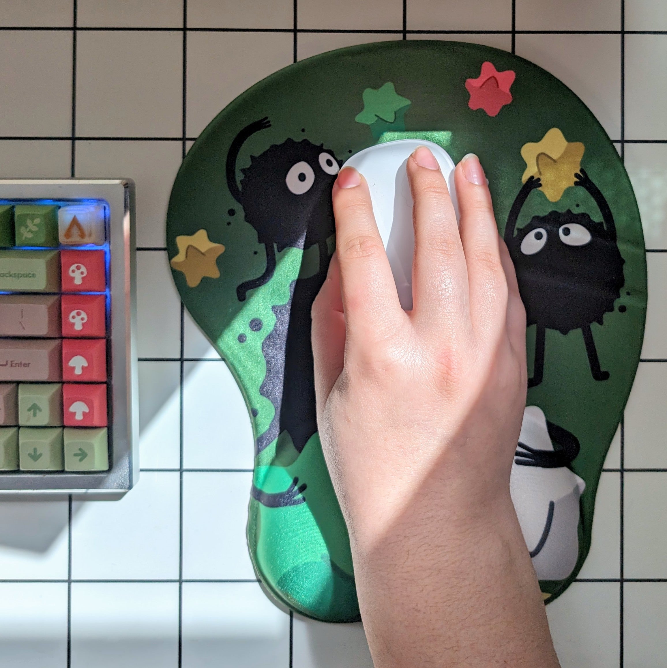 Ghibli Soot Sprite - 3D ergonomic mousepad image 2